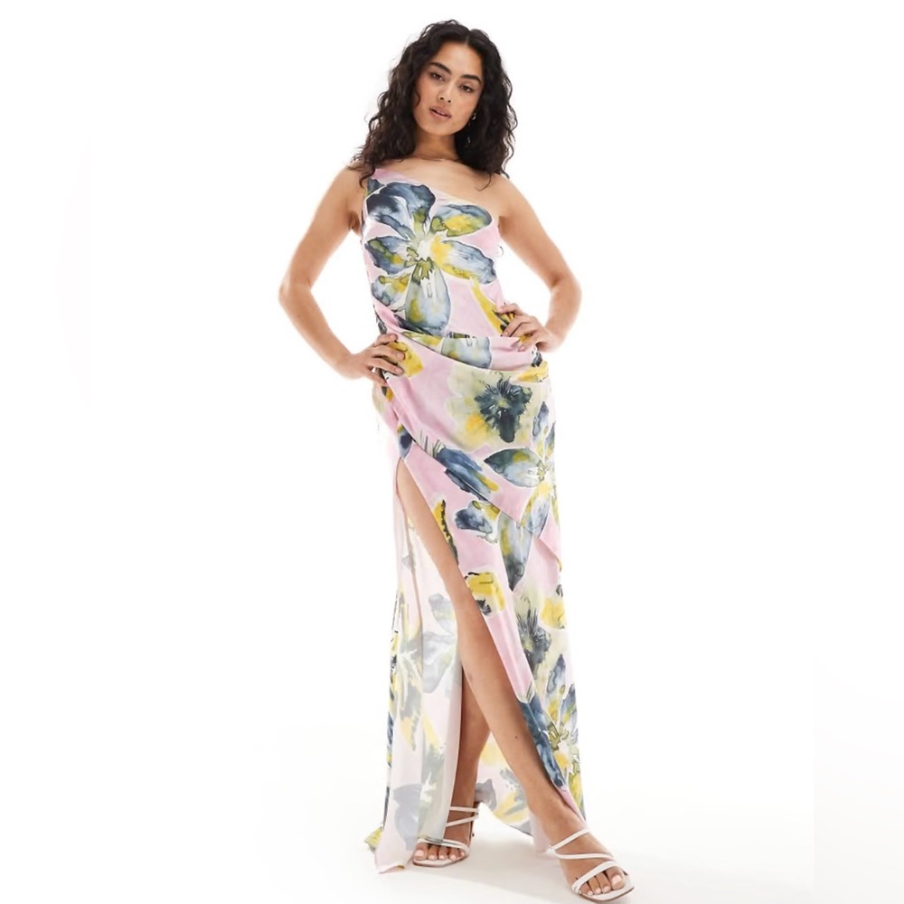 ASOS Pink Floral Maxi Dress